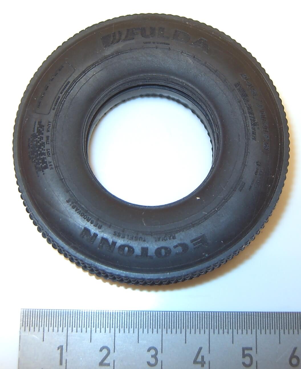 Tiefladerreifen, 1 Stück, Vollgummi, 59 x 29 x 16mm (außen Tiefladerreifen, 1 Stück, Vollgummi, 59 x 29 x 16mm (außen