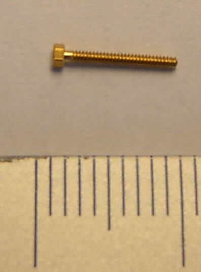 6-Kant-Modellschraube M1,0 x 8 Messing   SW 1,5mm Kopfhöhe