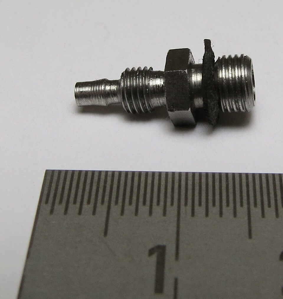 Hydraulik-Anschlußnippel, gerade. Für 3/2mm 1 Hydraulik-Anschlußnippel, gerade. Für 3/2mm