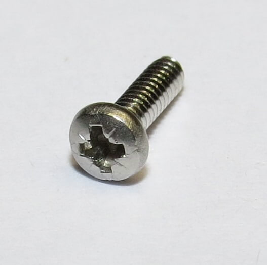 25 lens head screws with Phillips M1,6x6 DIN 7985, stainless steel