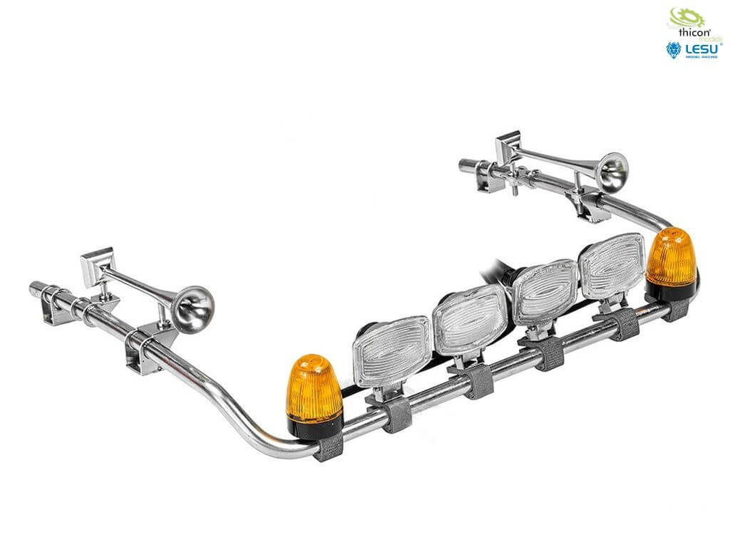 Dachlampenbügel mit LEDs aus V2A, für Scania 770 S           Dachlampenbügel mit LEDs aus V2A, für Scania 770 S