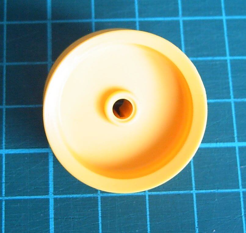 Felge, gelb, 30/27mm Horn/Bett Durchmess 16mm breit, mit Felge, gelb, 30/27mm Horn/Bett Durchmess 16mm breit, mit