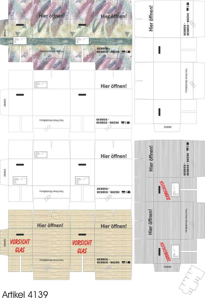 Ausschneide-Bogen (A4) mit 6 Umzugs- Kisten ca. je Ausschneide-Bogen (A4) mit 6 Umzugs- Kisten ca. je