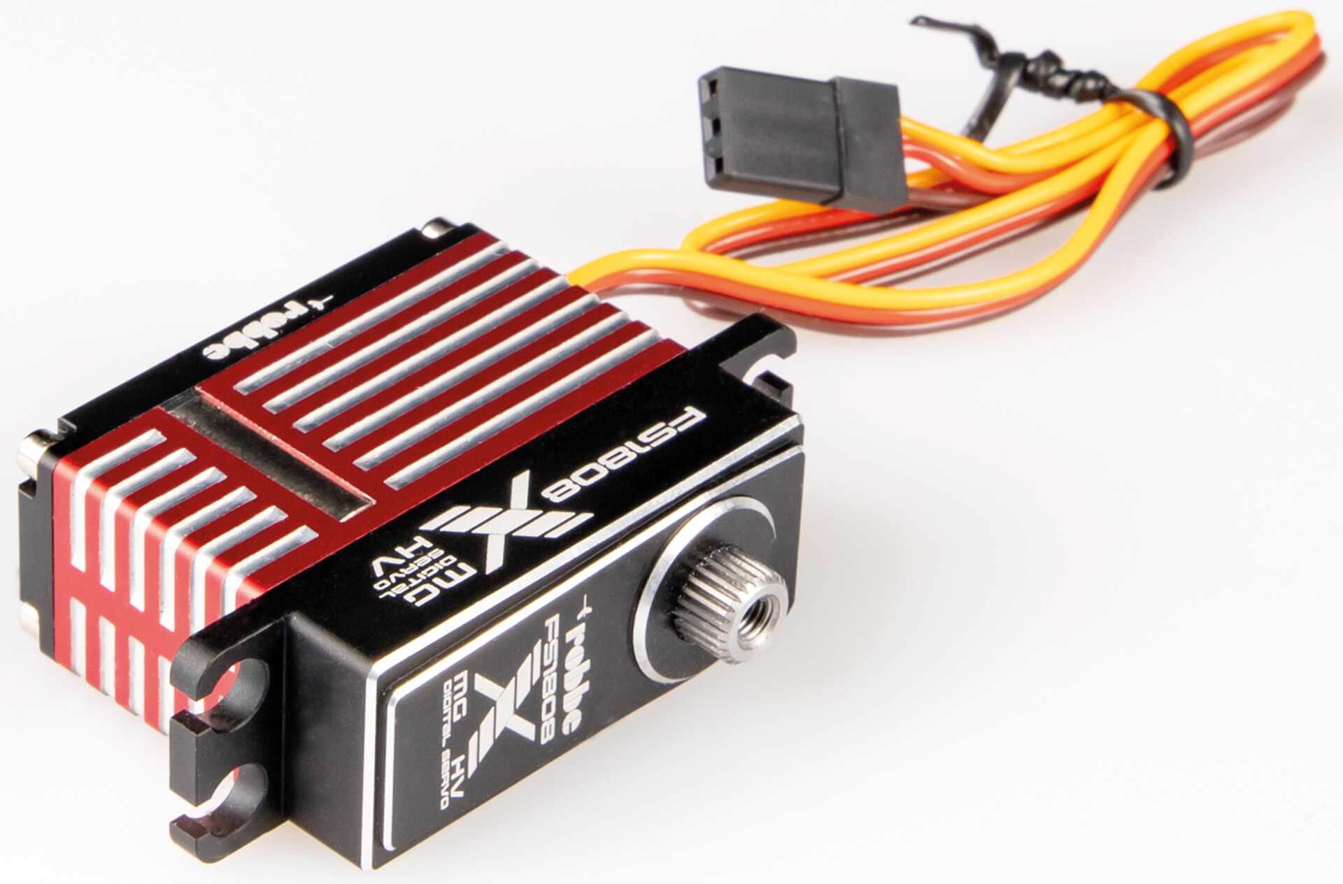 Servo FS-1808X HV MG. Digitales Mini-Servo. Maße: 35,5x15