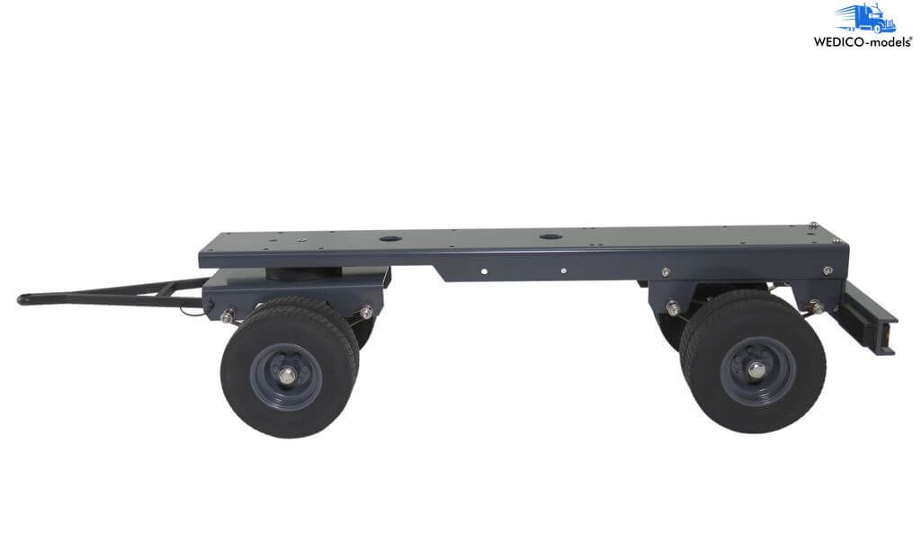 Standard-FG, 2-Achs Anhänger, 378mm lang Alu,grau lackiert Standard-FG, 2-Achs Anhänger, 378mm lang Alu,grau lackiert