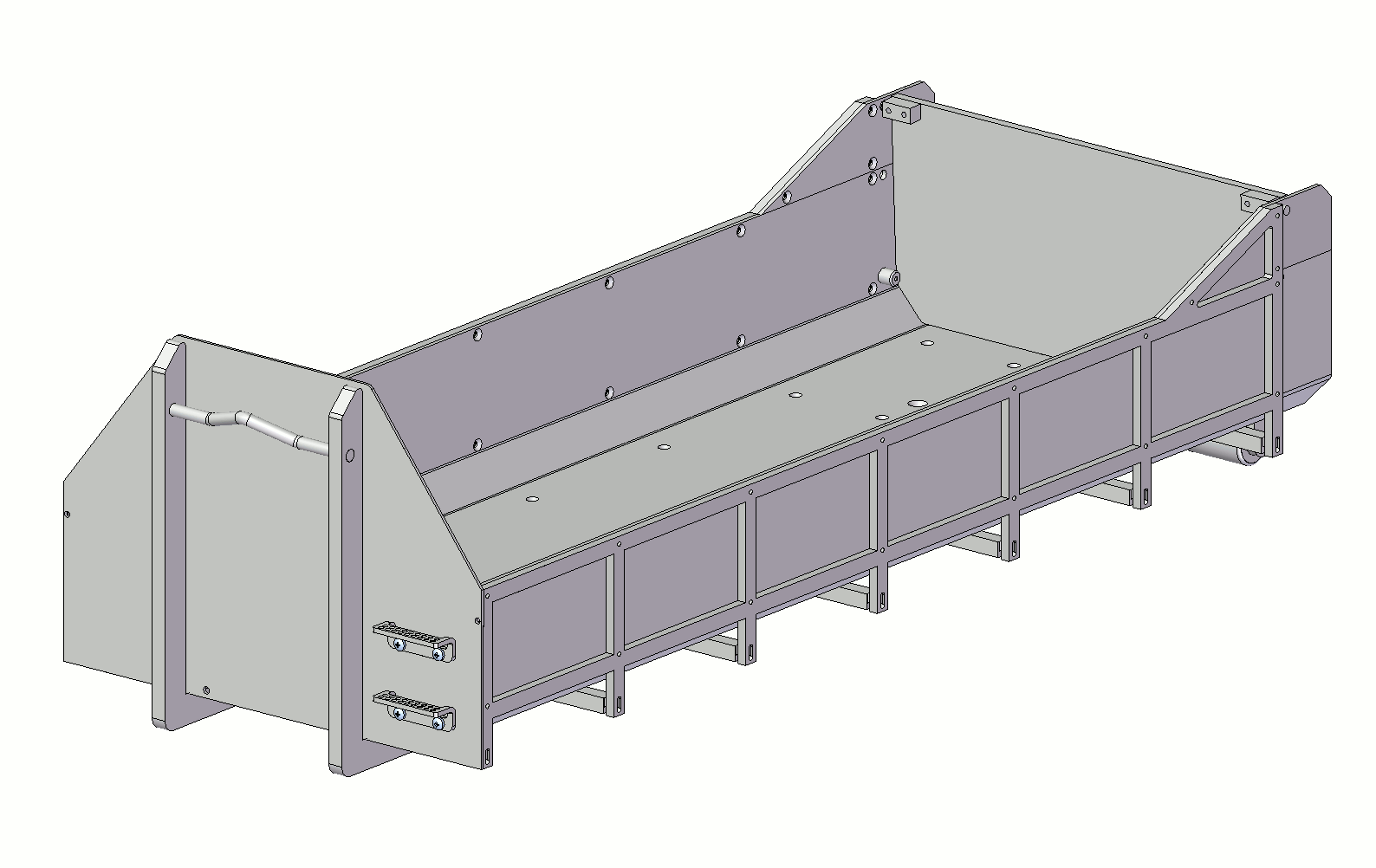 LEIMBACH flacher Abrollcontainer mit Erhöhung. Tamiya       