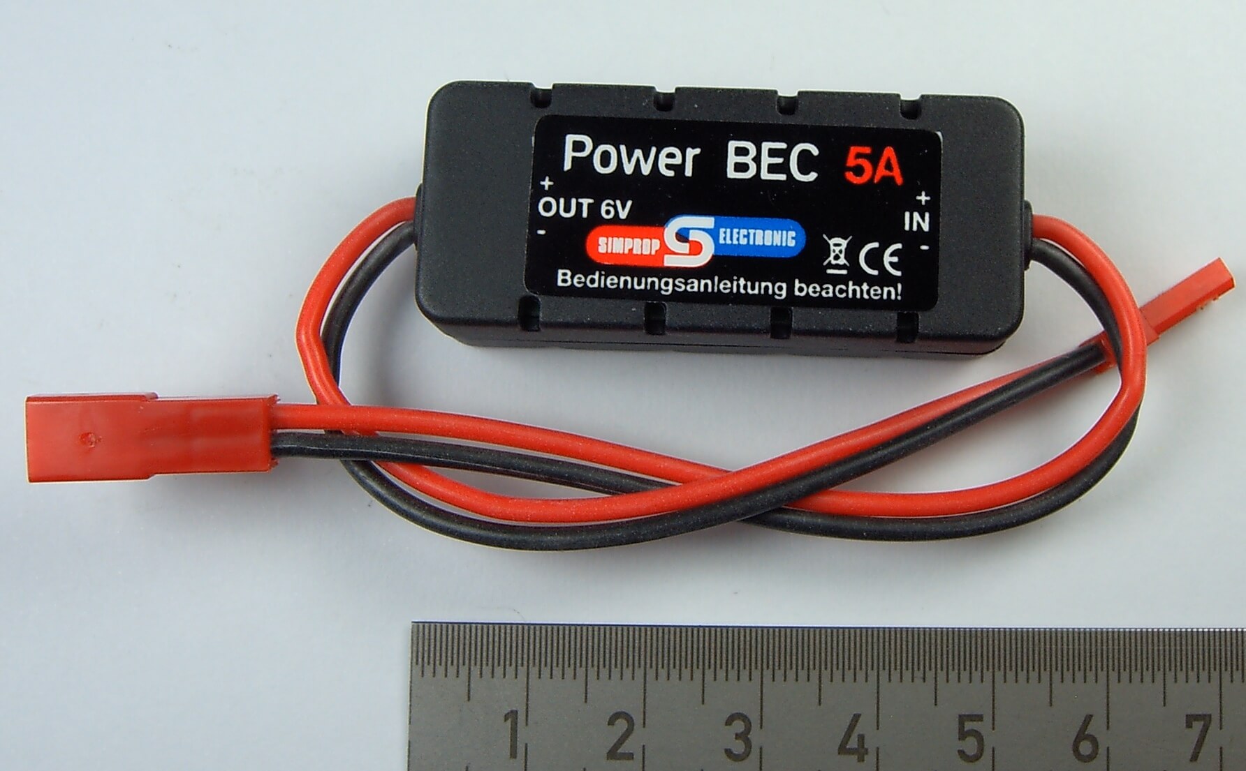 1 POWER-BEC 6,0V/5A. Eingangsspannung 7-25V. Max