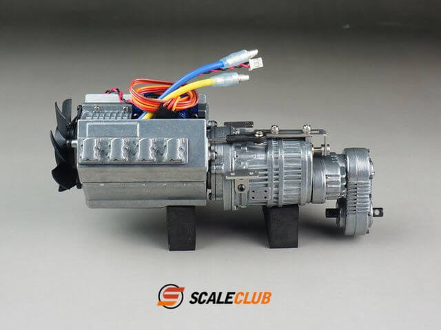 Scale Allradgetriebe 3-Gang mit Motor,Lüfter und Schaltservo Scale Allradgetriebe 3-Gang mit Motor,Lüfter und Schaltservo