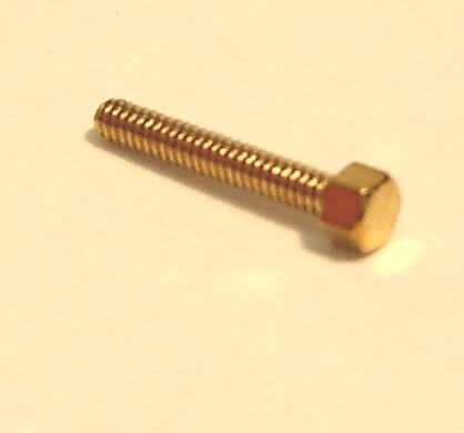 6-Kant-Modellschraube M1,6 x 15 Messing  SW 2,5mm Kopfhöhe  