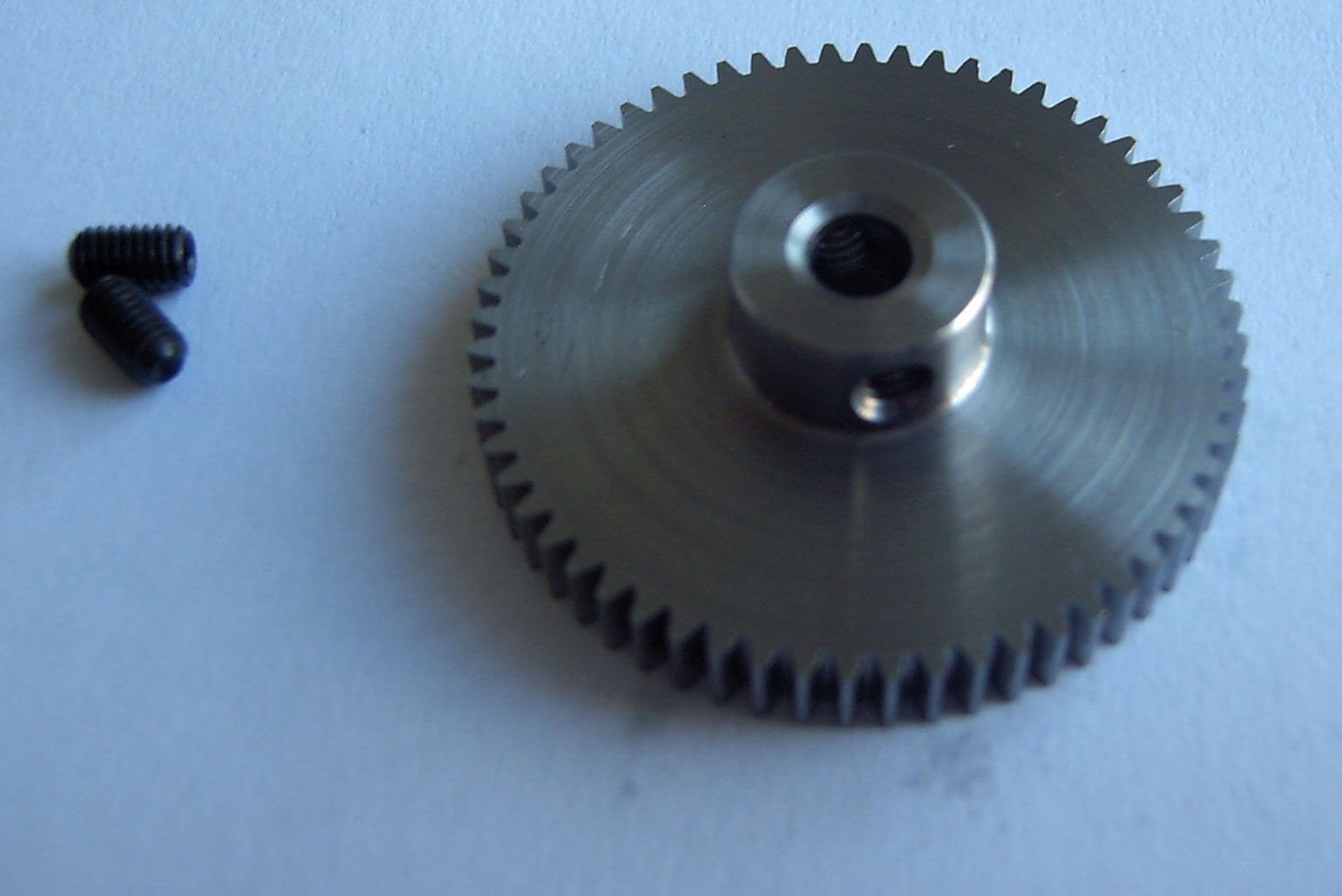 Aluminium tandwiel, 1 stuks 0,5 module 59T met stap 3,17 mm 4 Aluminium tandwiel, 1 stuks 0,5 module 59T met stap 3,17 mm 4