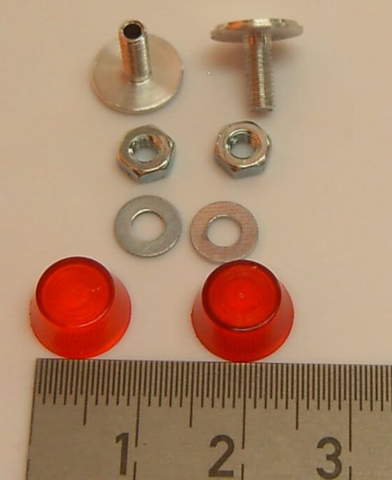 Blinkleuchte, rot, 10mm Durchmesser 2 Stück mit | 3563 Blinkleuchte, rot, 10mm Durchmesser 2 Stück mit | 3563