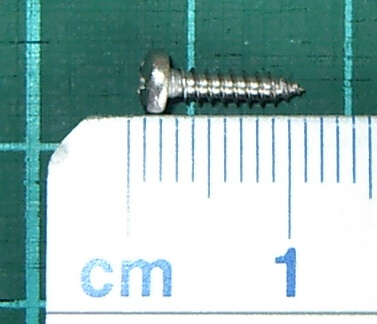 Blechschraube 2,2x9,5mm DIN7981 (479 laut Bauplan) Blechschraube 2,2x9,5mm DIN7981 (479 laut Bauplan)