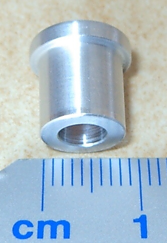 1x Alu-Hülse 11mm Durchmesser, 11mm lang mit Bohrung für    