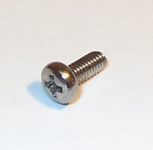 25 lens head screws with Phillips M2,5x 6 DIN 7985, stainless steel