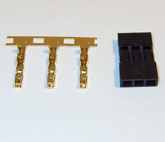 Servo-Stecker JR/Graupner, Buchse,3-pol. 10 Stück Servo-Stecker JR/Graupner, Buchse,3-pol. 10 Stück