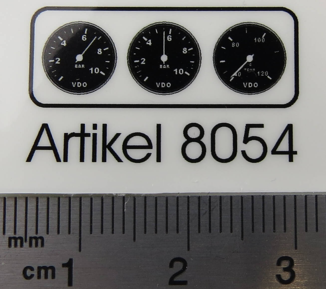 Decal/Aufkleber Instrumenten-Panel mit 3 Rundinstrument