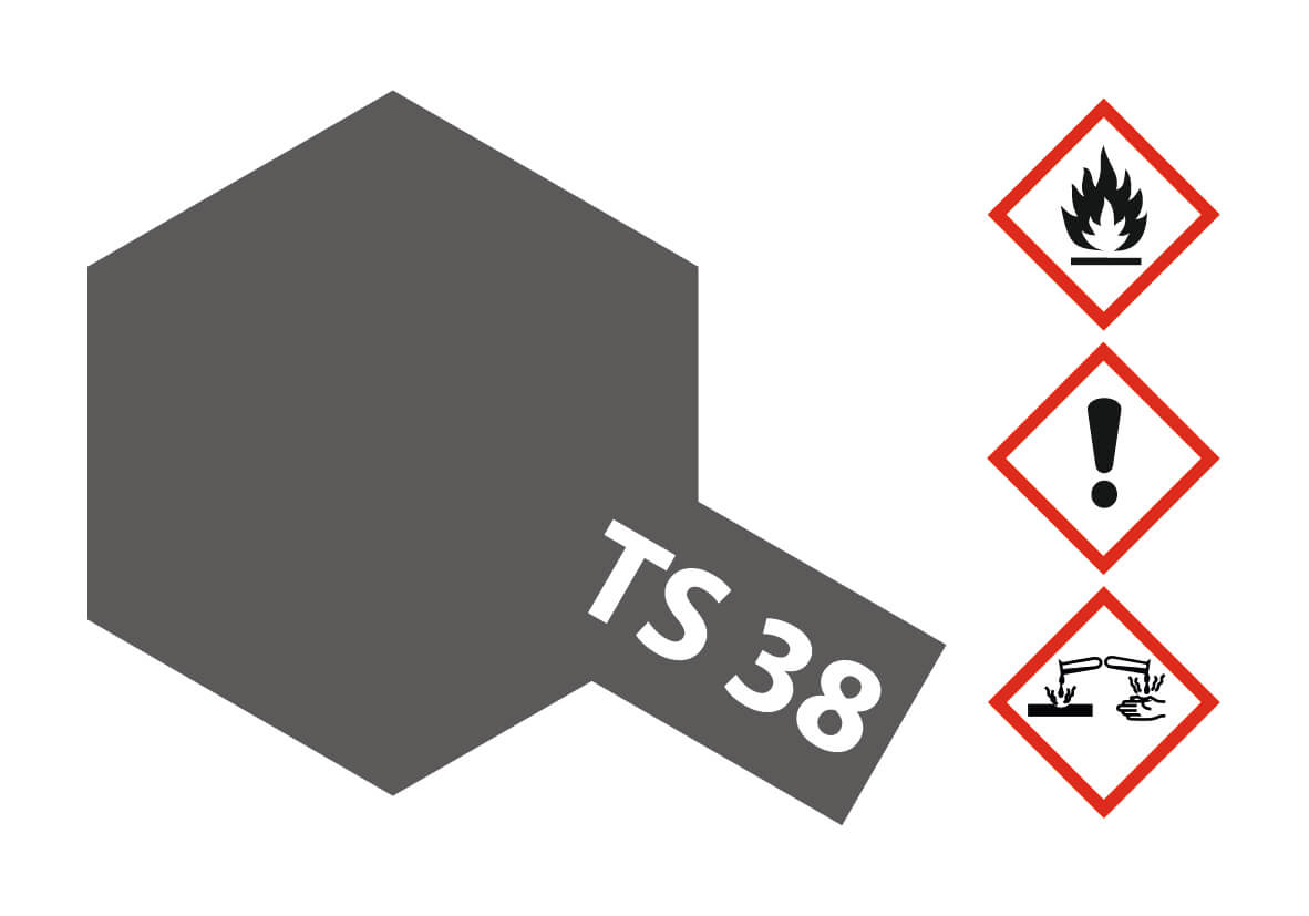Sprühlack-Dose 100ml, Gun Metall,seidenmatt, TS-38 1x Sprühlack-Dose 100ml, Gun Metall,seidenmatt, TS-38
