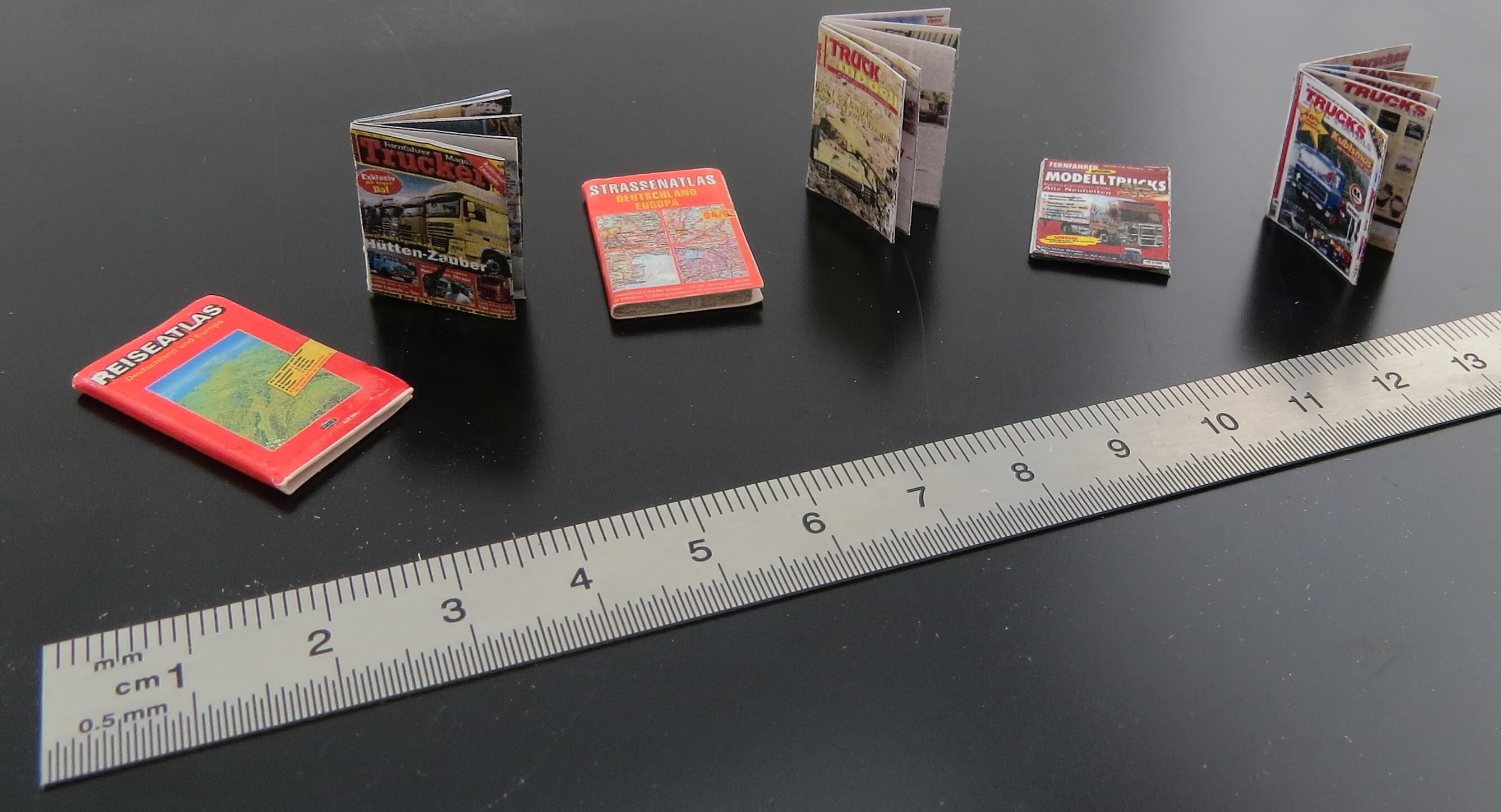 Miniatur-Zeitschriften-SET. Z.B. zur Ausgestaltung des