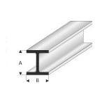 Kunststoff-Profil H-Profil 8,0mm x 8,0mm 1m lang, weiss Kunststoff-Profil H-Profil 8,0mm x 8,0mm 1m lang, weiss