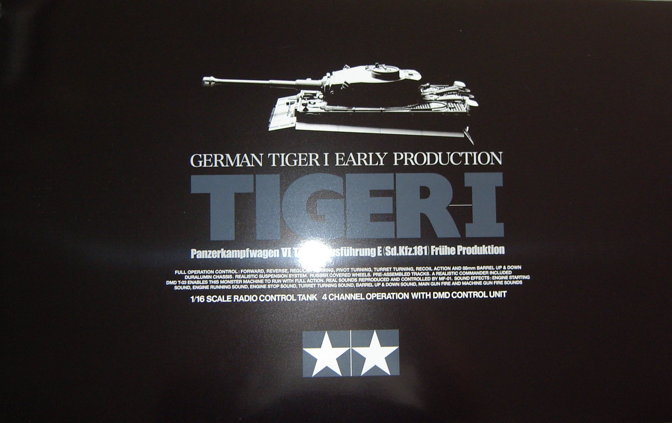 Tamiya Tiger 1 (56010) Bausatz 1/16 incl.2-Motorengetriebe  