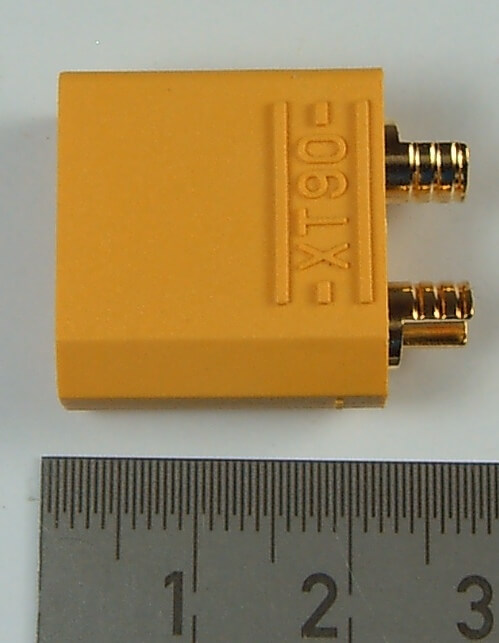1x XT-90 Stecker. Gelbes Gehäuse.2 Pole. Belastbarkeit      