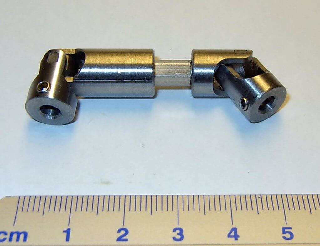 Doppel-Kardangelenk 10mm Durchmesser, Gesamtlänge