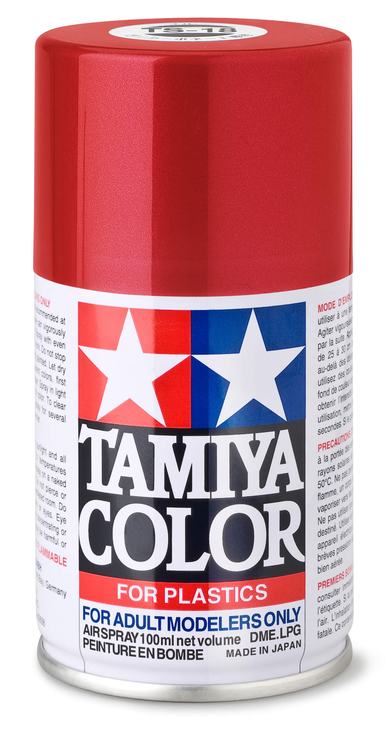 1x Sprühlack-Dose 100ml, Metallic rot,  glänzend, TS-18     