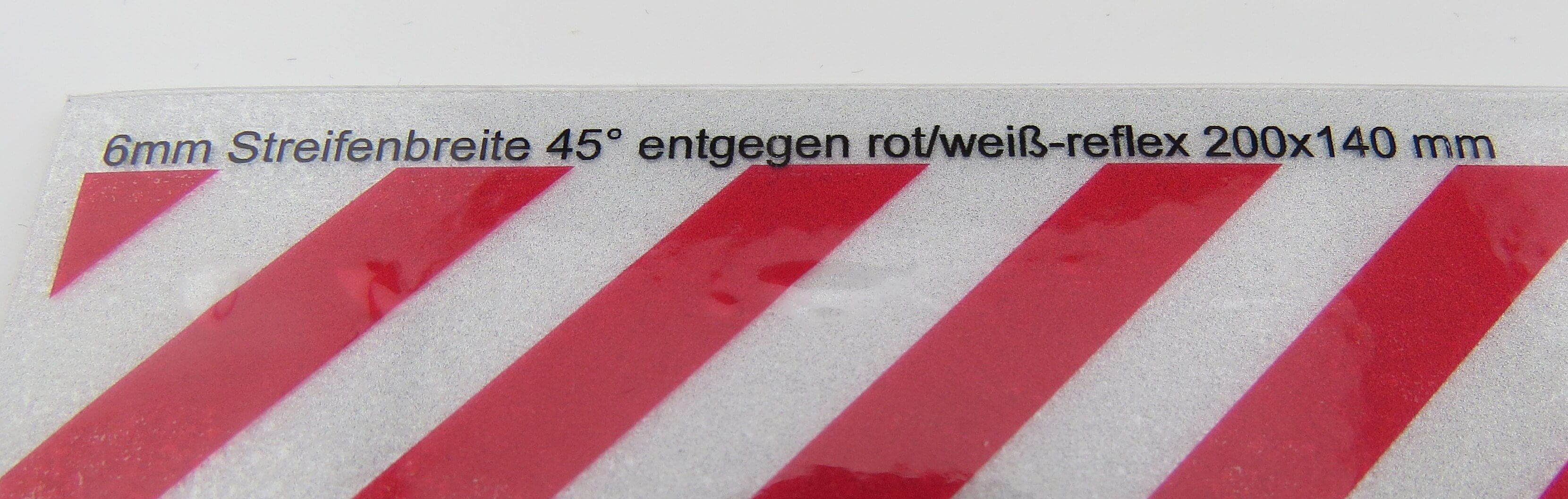 Dekorbogen Warnstreifen REFLEKTIEREND    ca. 200x140mm 6,0mm