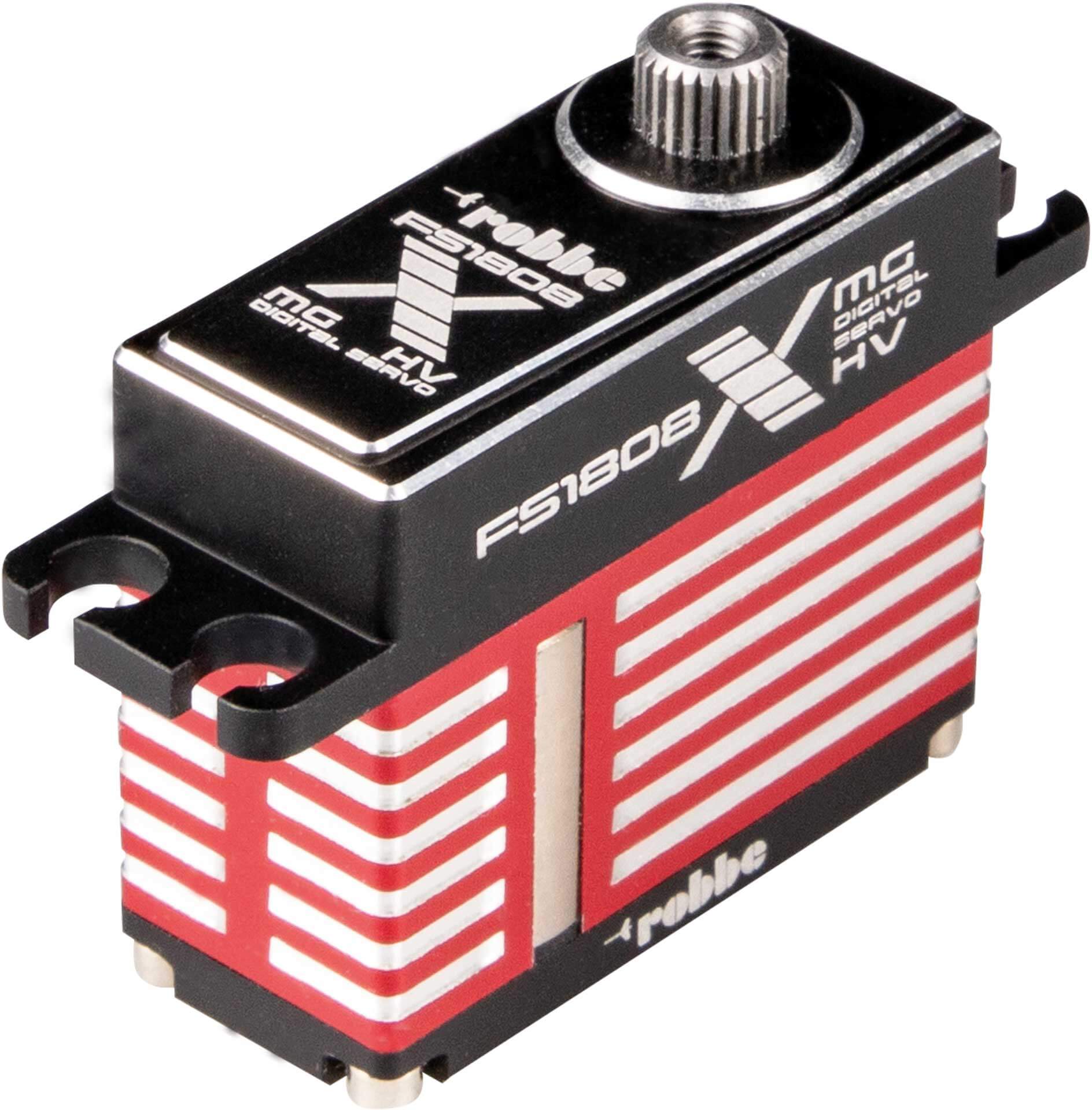 Servo FS-1808X HV MG. Digitales Mini-Servo. Maße: 35,5x15