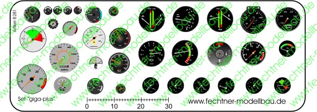 Instrumenten-Aufklebersatz, giga-plus 35 Instrumente 1x Instrumenten-Aufklebersatz, giga-plus 35 Instrumente