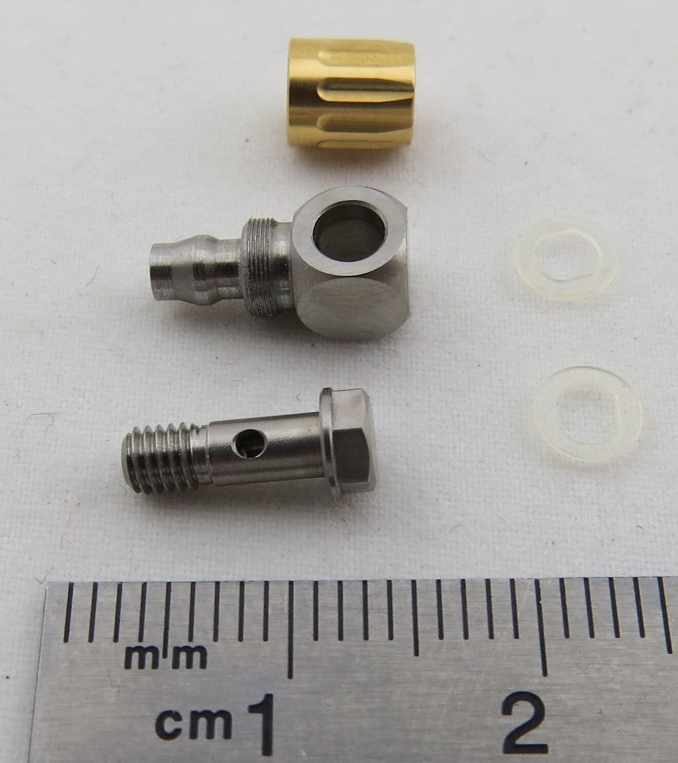 ScaleART Nippel gewinkelt 90°, aus Edelstahl, für 4x2,5mm