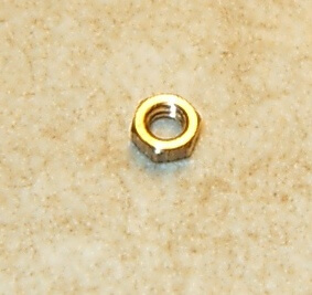 6-Kant-Modellmutter M1,0 Messing SW2,5 Höhe 1,2mm. 25 Stüc  