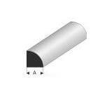Kunststoff-Profil viertelrund 3,0mm 1m lang, weiss Kunststoff-Profil viertelrund 3,0mm 1m lang, weiss
