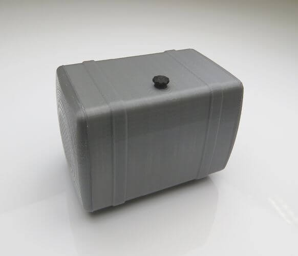 1:14 Tank 80mm silber mit Tankhalter