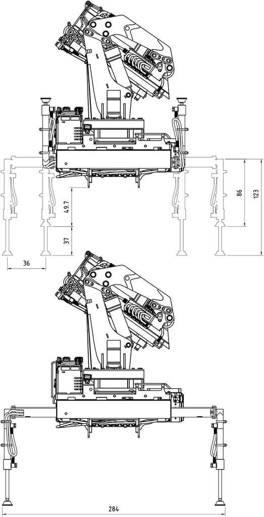 1:14 Ladekran v2 mit Abstützung Bausatz 1:14 Ladekran v2 mit Abstützung Bausatz