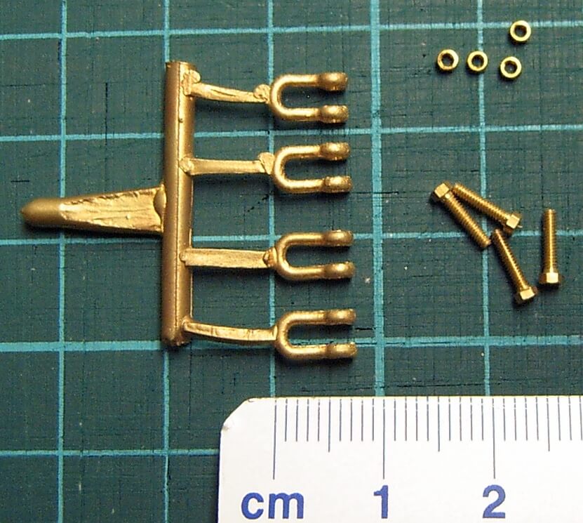 Mini-Schäkel mit Schraube, am Giess-Ast. MS-Feinguss, je 4
