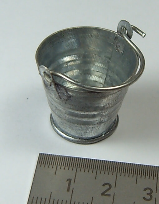 Blecheimer, verzinkt, 2,2cm Höhe. Ca. 24mm Durchmesser 1x Blecheimer, verzinkt, 2,2cm Höhe. Ca. 24mm Durchmesser