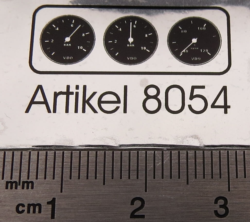 Decal/Aufkleber Instrumenten-Panel mit 3 Rundinstrument