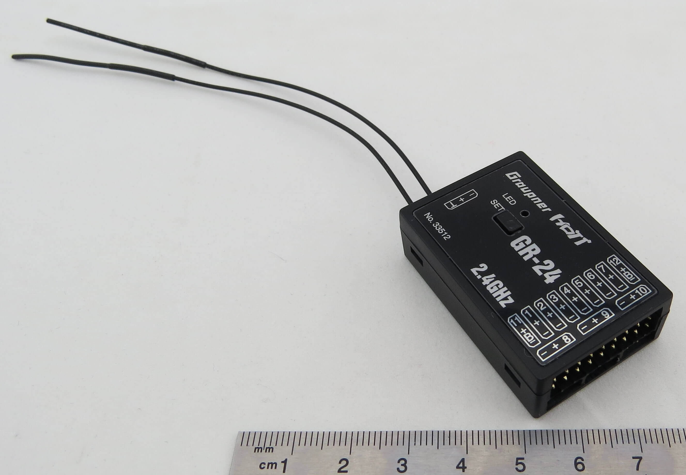 Graupner-Empfänger HOTT GR-24, 2,4GHz. 12-Kanal, Graupne