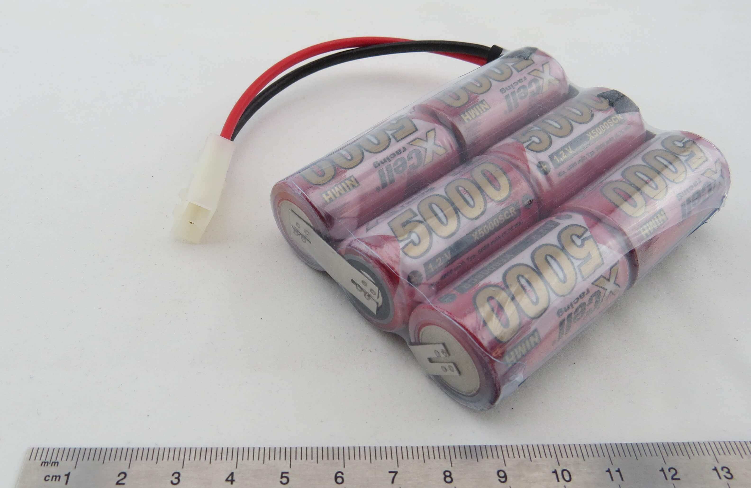 Akku-Pack mit SUB-C-Zellen, 7,2V, 6 Zellen, 5000mAh mit T 1x Akku-Pack mit SUB-C-Zellen, 7,2V, 6 Zellen, 5000mAh mit T