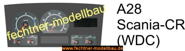 Decal / sticker "dashboard" A28A for Scania CR (WDC)