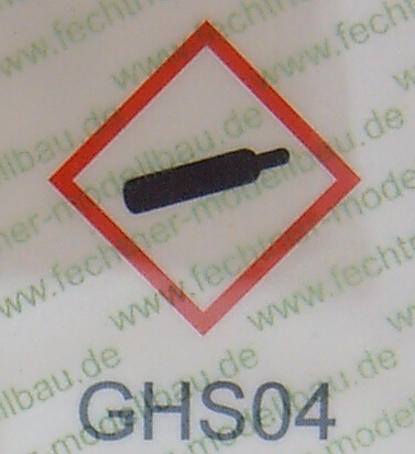 printed dangerous goods labels (WDC scale) GHS04 according to