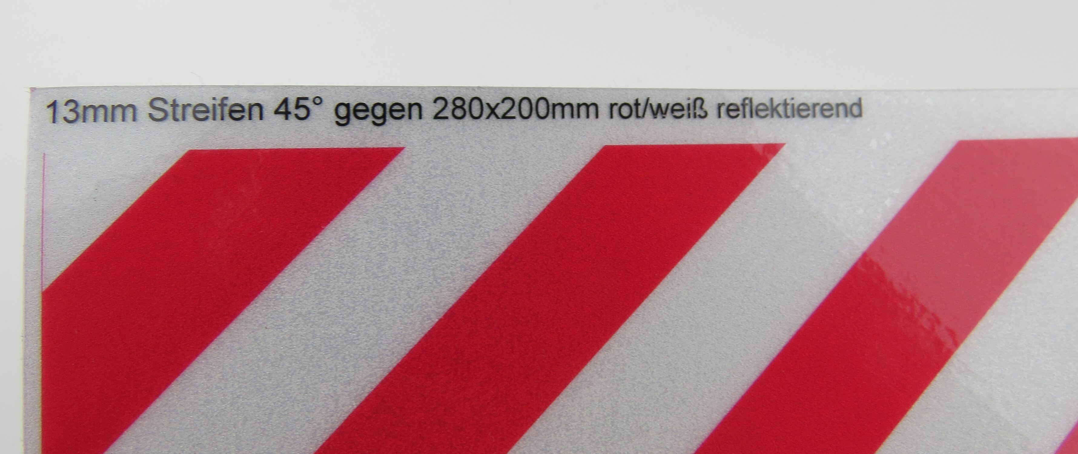 Dekorbogen Warnstreifen reflektierend  ca. 200x280mm, 13mm  