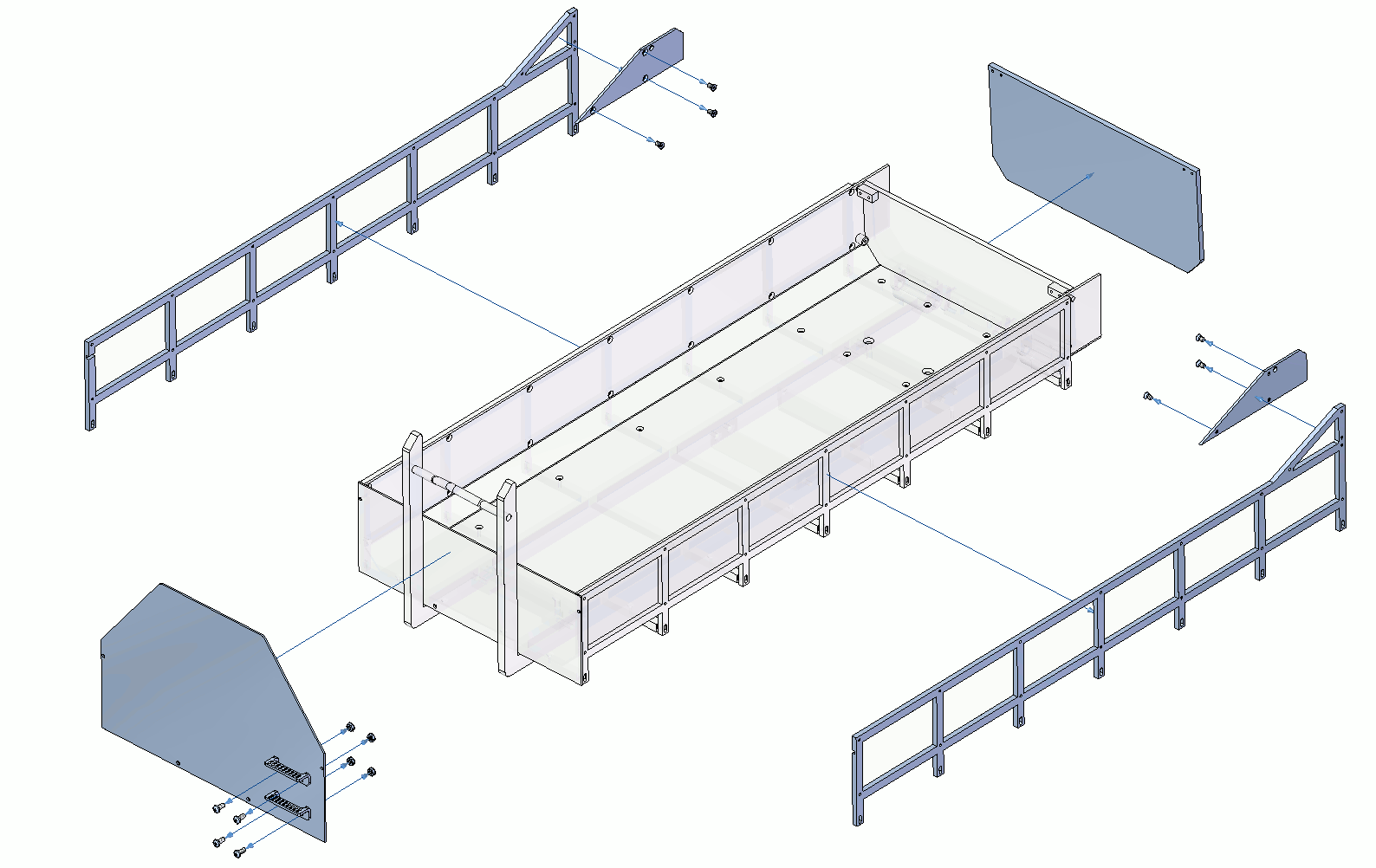 LEIMBACH Umbausatz / Nachrüstsatz flacher Container Tamiya