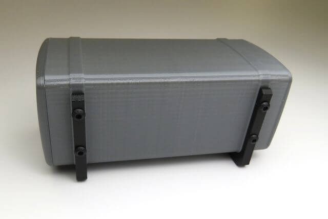 1:14 Tank 120mm silber mit Tankhalter