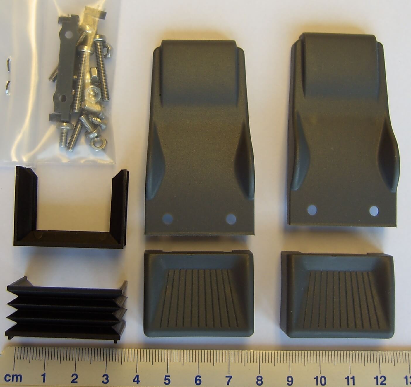 Kova koltukları (2 parça) gri, plastik Wedico ölçeği