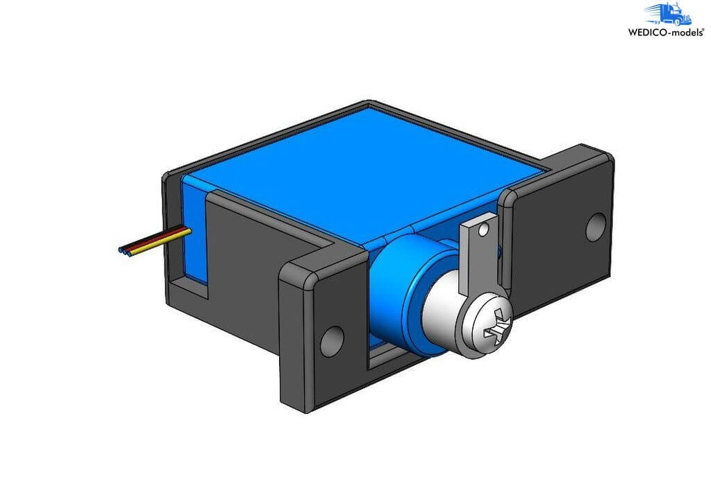 Servo-Set für Wedico Sattelplatte. Set aus Micro-Servo      