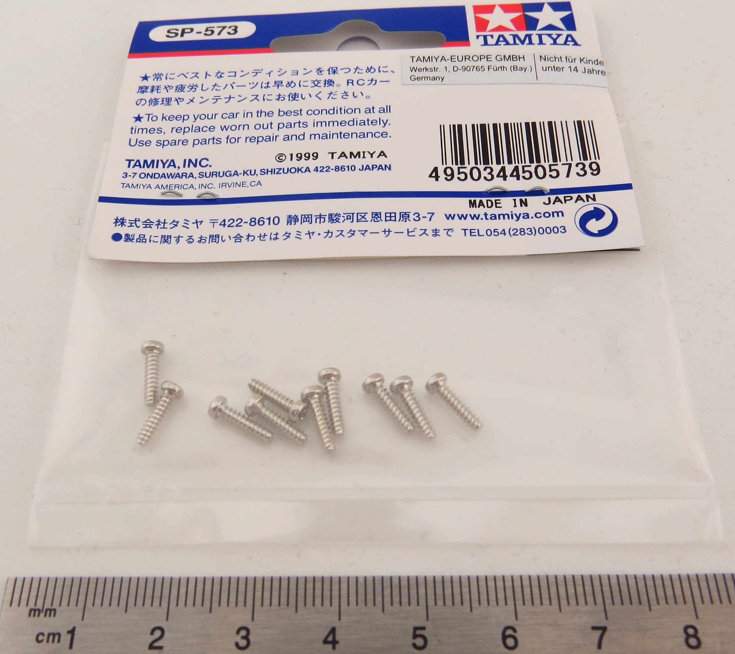 Beutel Schneidschrauben 2x8mm, 10 Stück Beutel Schneidschrauben 2x8mm, 10 Stück