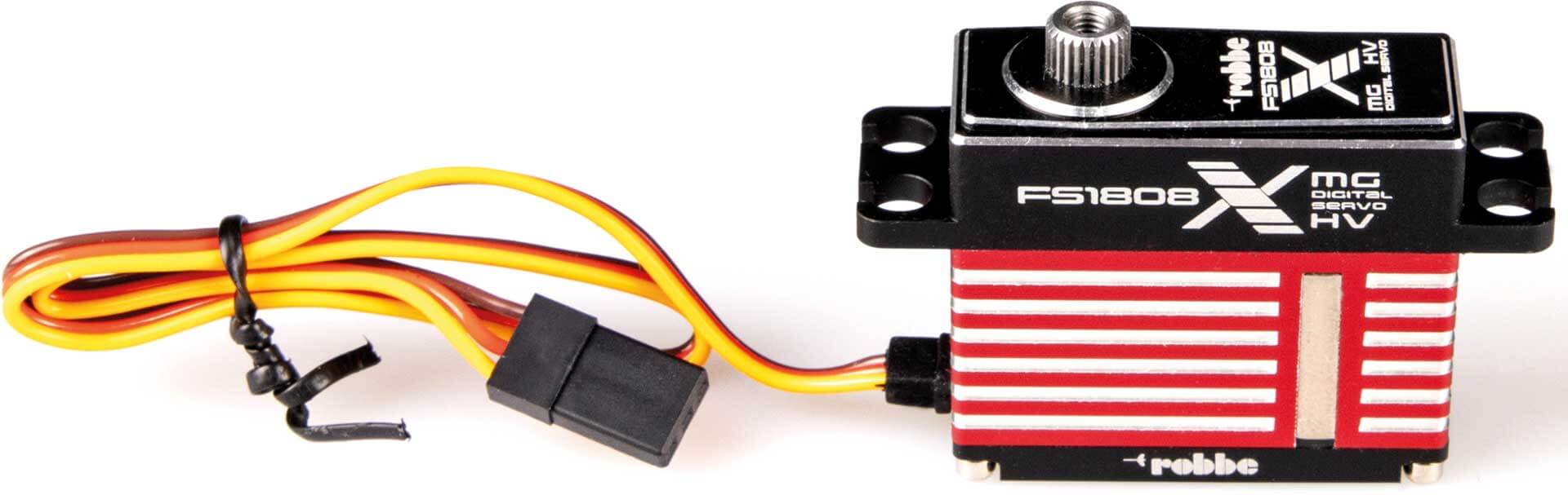 Servo FS-1808X HV MG. Digitales Mini-Servo. Maße: 35,5x15