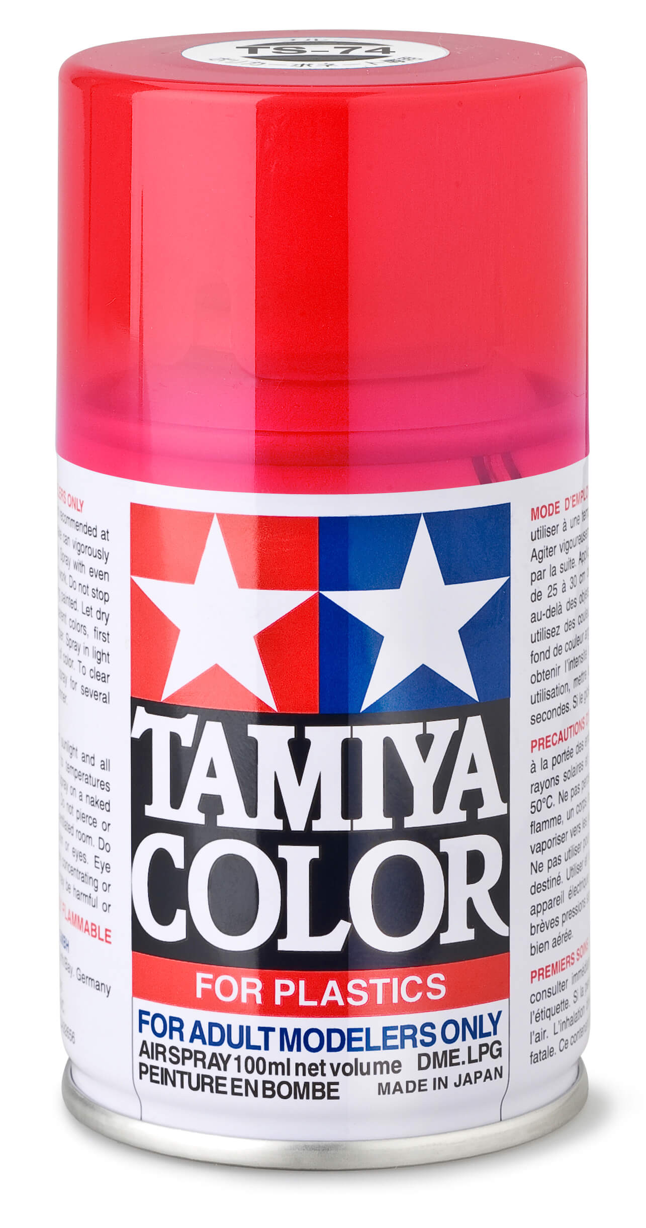 1x Sprühlack-Dose 100ml, Rot transp./klar, glänzend, TS-74